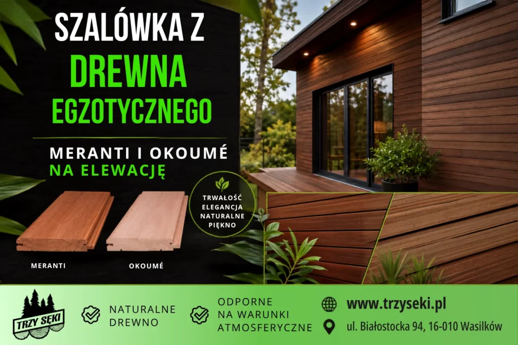 Szalówka egzotyczna: Meranti i Okoumé na elewację