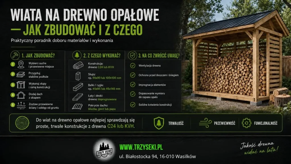 Wiata na drewno opałowe — jak zbudować i z czego